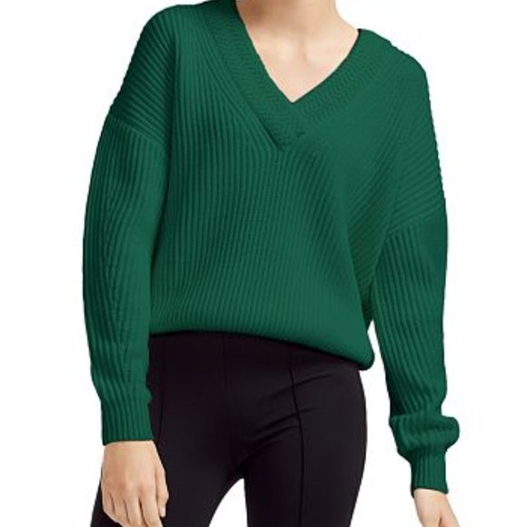 Maje Ribbed Knit V Neck Sweater sz S - Picture 14 of 15